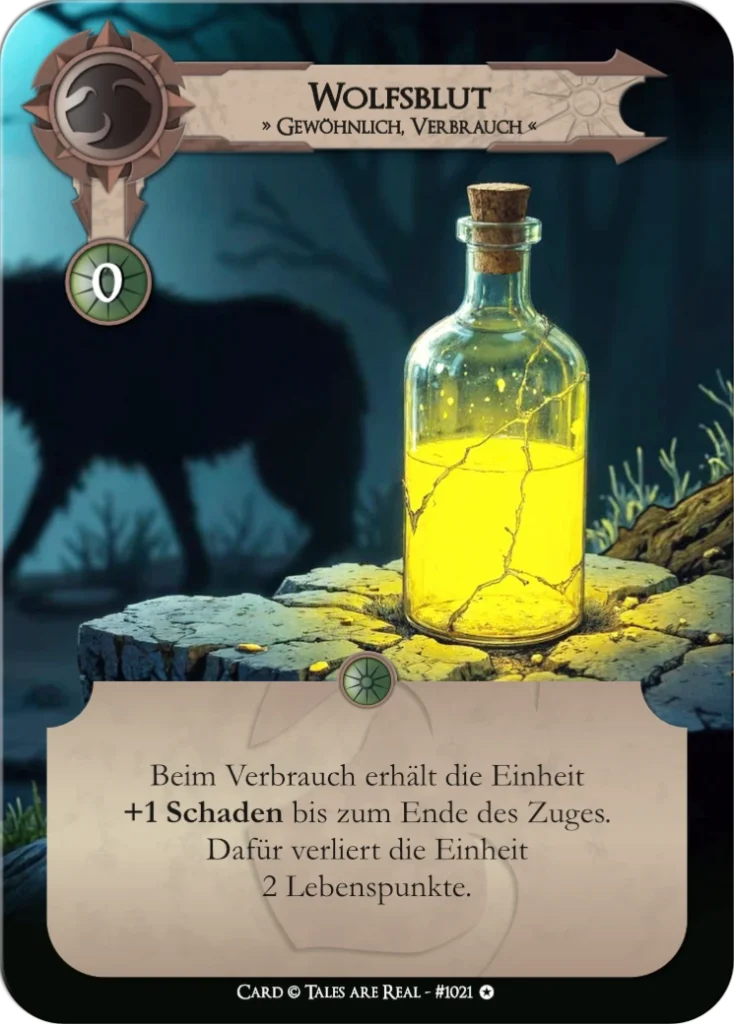 Spielkarte Wolfblut vom Volk der Animalis von Tales are Real