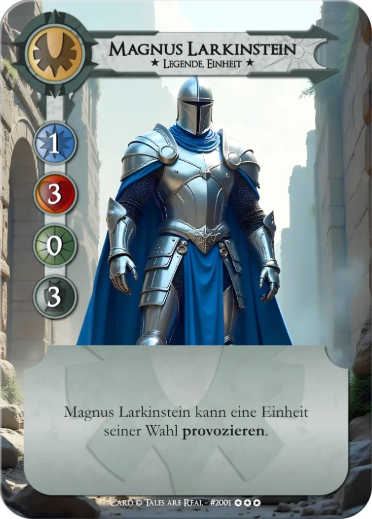 Spielkarte Magnus Larkinstein vom Volk der Menschen von Tales are Real