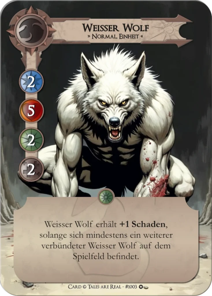 Weisser Wolf vom Volk der Animalis von Tales are Real