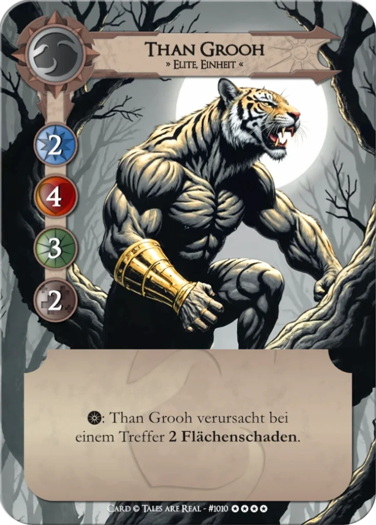 Spielkarte Than Grooh vom Volk der Animalis von Tales are Real