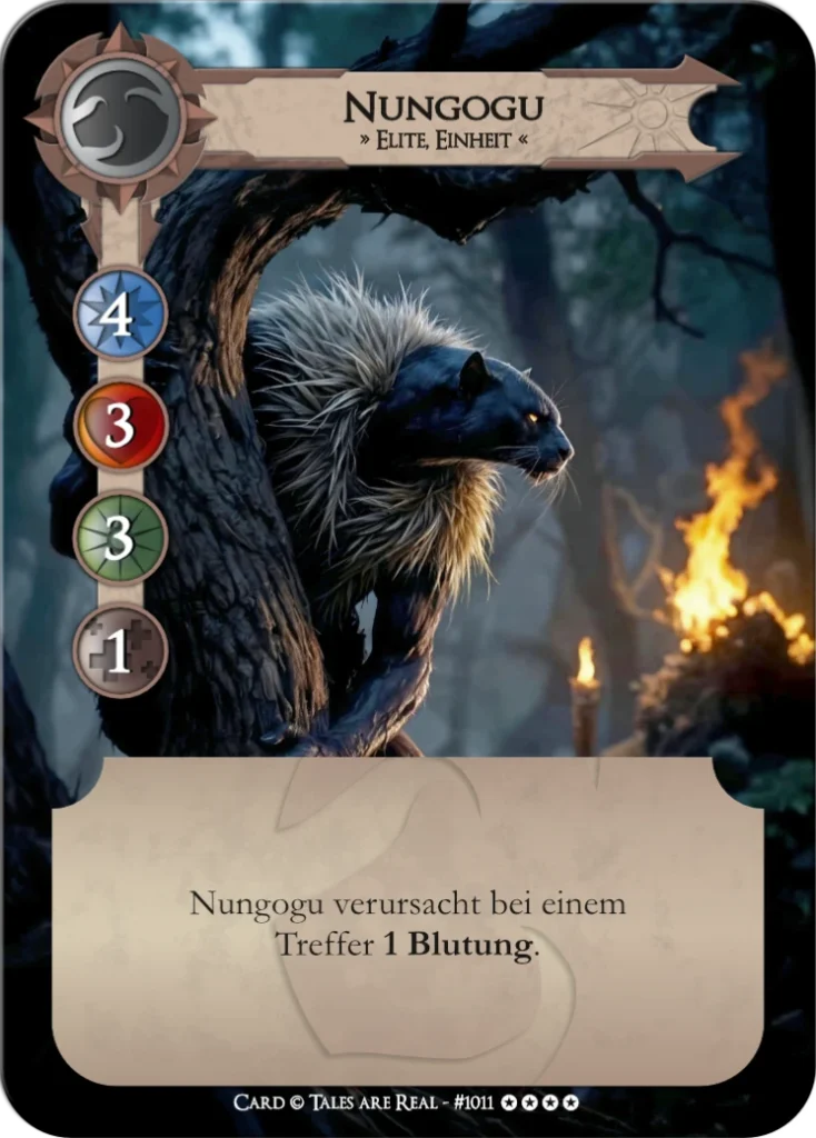 Spielkarte Nungogu vom Volk der Animalis von Tales are Real