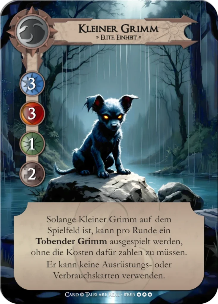 Spielkarte Kleiner Grimm vom Volk der Animalis von Tales are Real