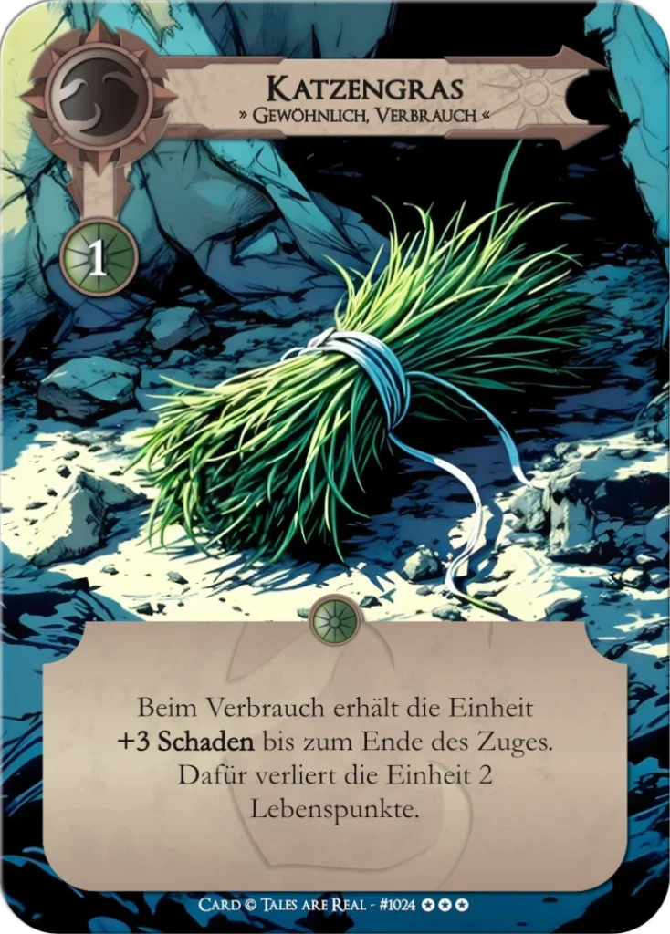 Spielkarte Katzengras vom Volk der Animalis von Tales are Real