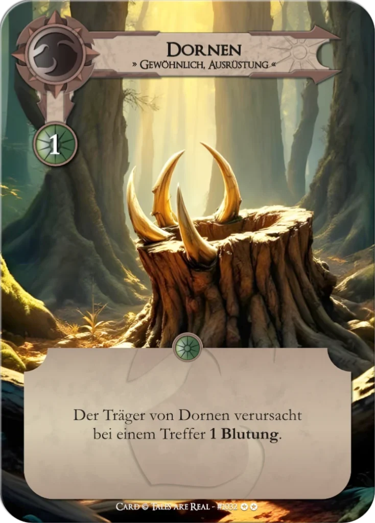 Spielkarte Dornen vom Volk der Animalis von Tales are Real