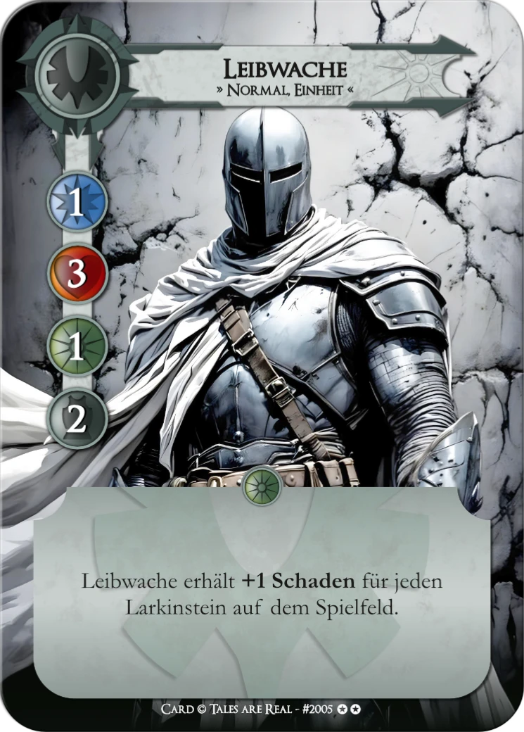 Spielkarte Leibwache vom Volk der Menschen von Tales are Real