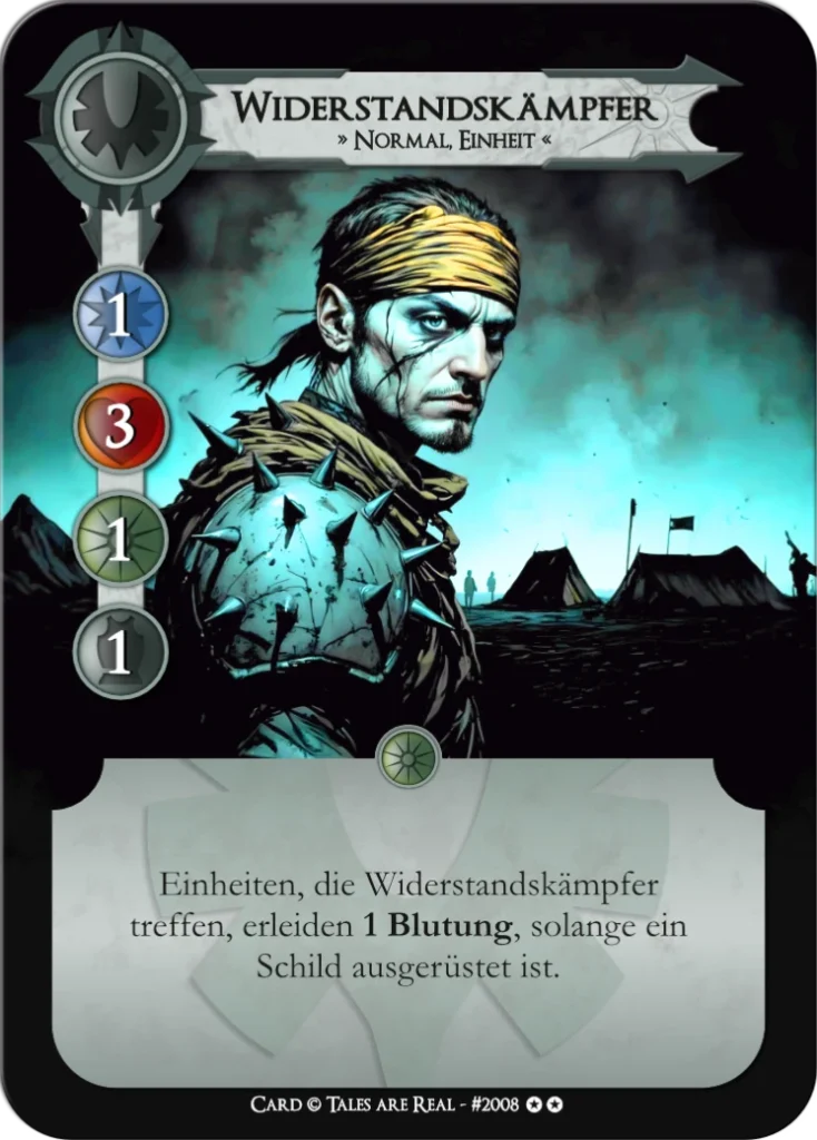 Spielkarte Widerstandskämpfer vom Volk der Menschen von Tales are Real