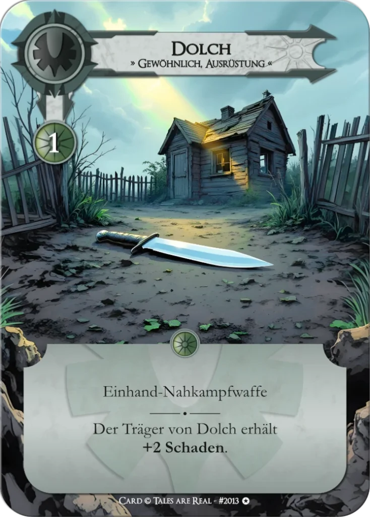 Spielkarte Dolch vom Volk der Menschen von Tales are Real