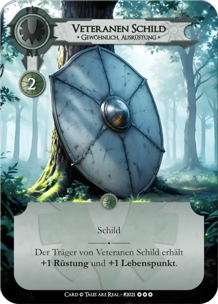 Spielkarte Veteranen Schild vom Volk der Menschen von Tales are Real
