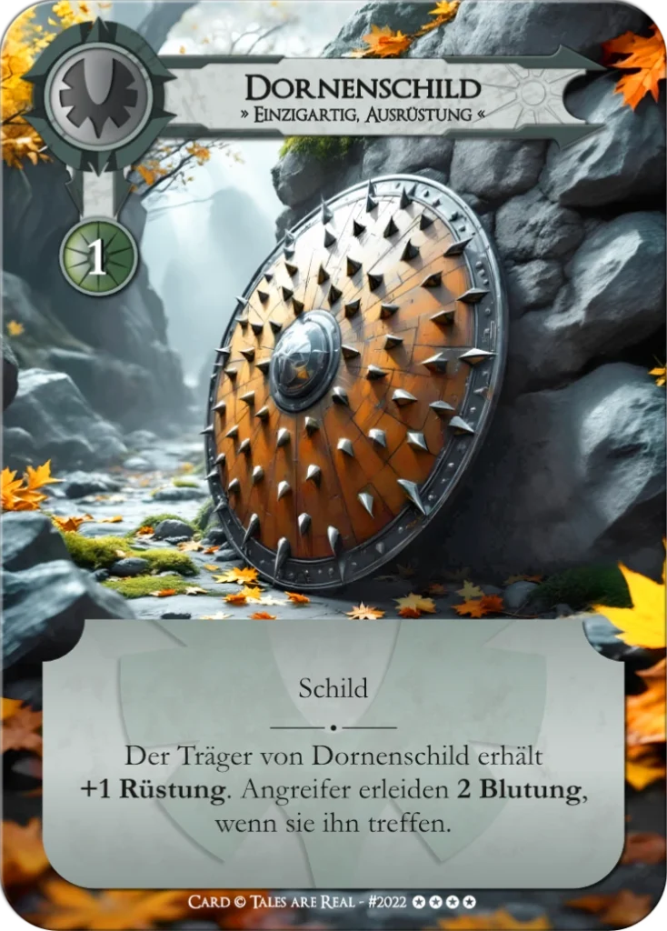 Spielkarte Dornenschild vom Volk der Menschen von Tales are Real