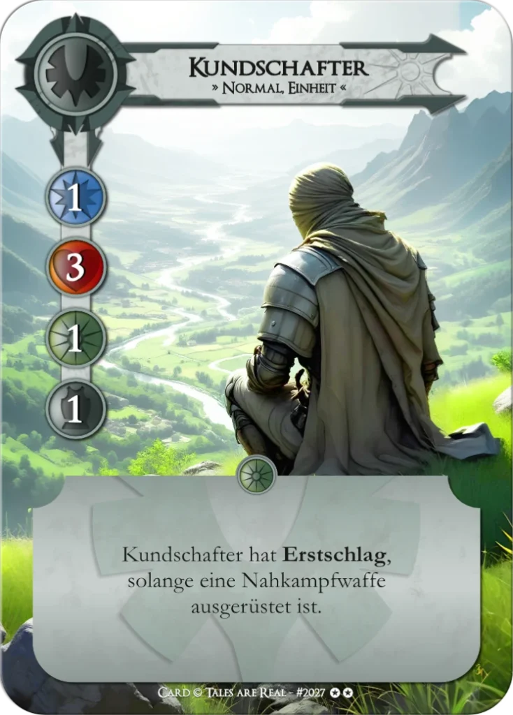 Spielkarte Kundschafter vom Volk der Menschen von Tales are Real