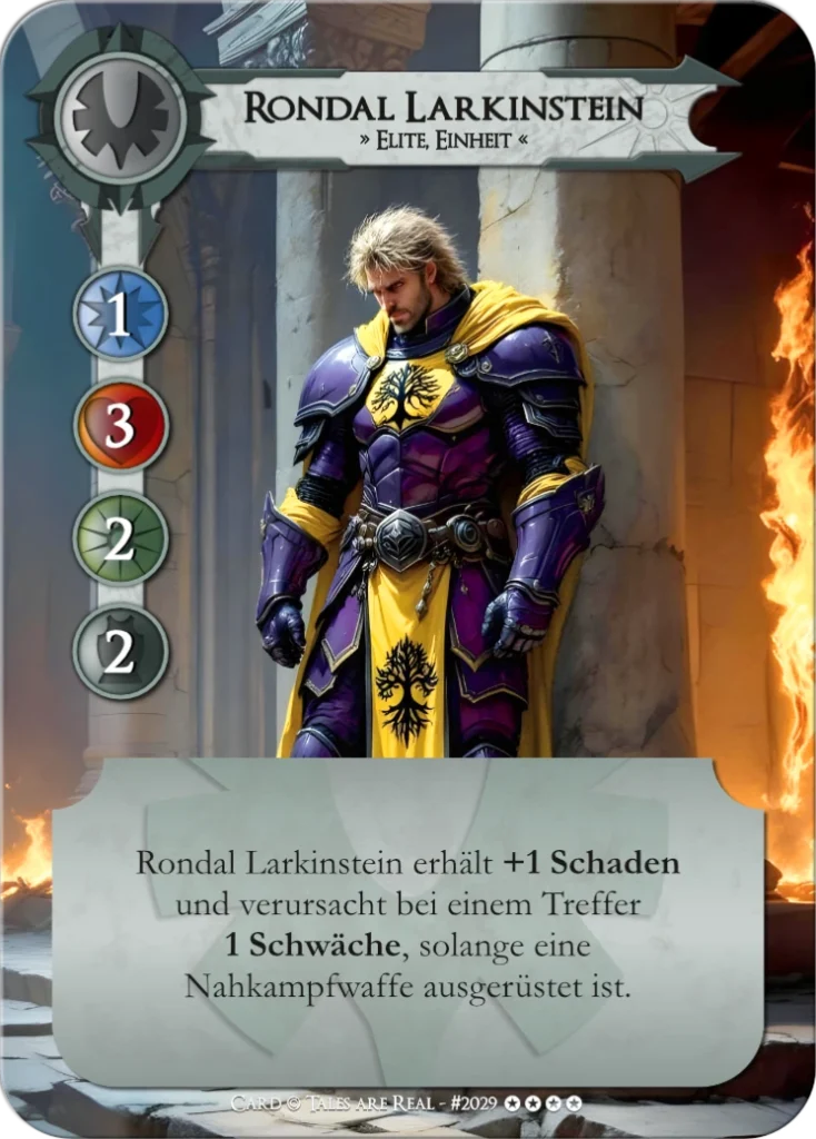 Spielkarte Rondal Larkinstein vom Volk der Menschen von Tales are Real