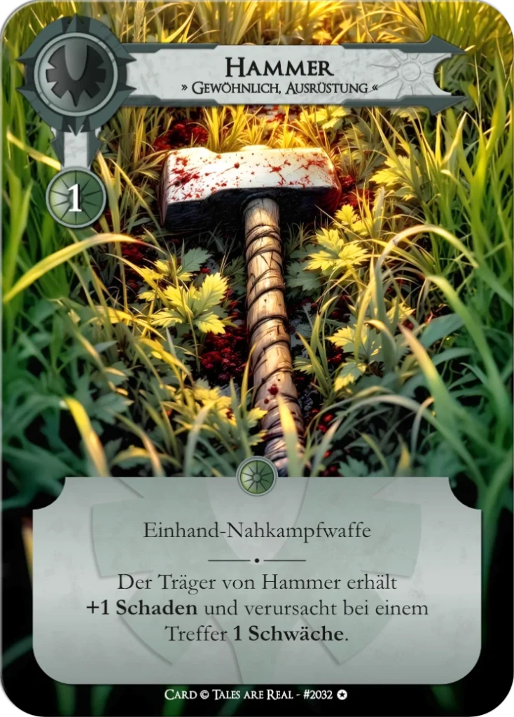 Spielkarte Hammer vom Volk der Menschen von Tales are Real
