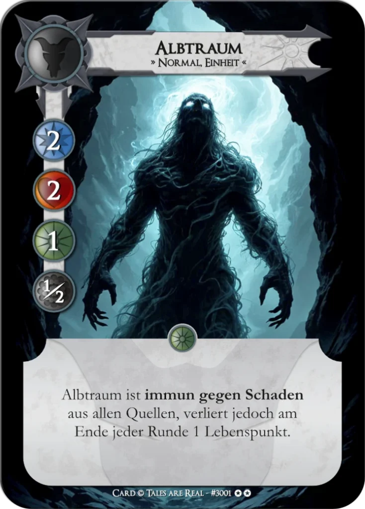 Spielkarte Albtraum vom Volk der Schatten von Tales are Real