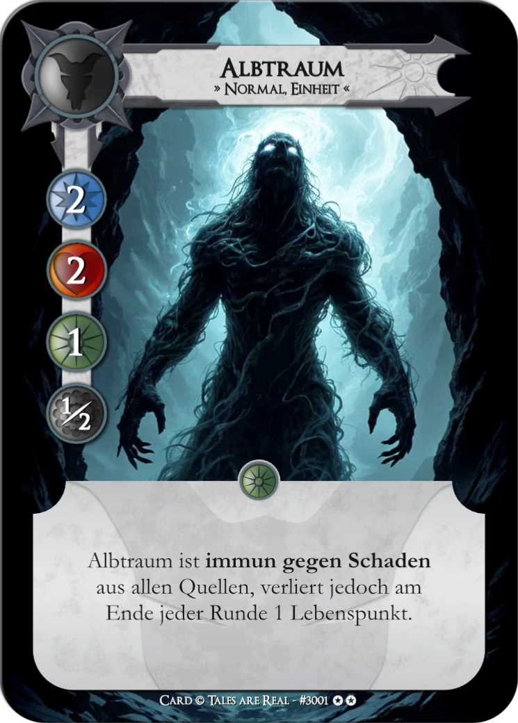 Spielkarte Albtraum vom Volk der Schatten von Tales are Real